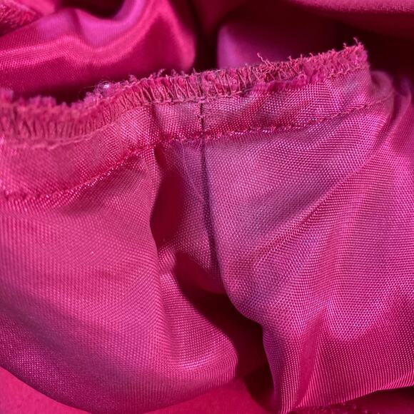 En Francais by Huey Waltzer Full-Length Gown Size 14 Bright Pink Long Sleeve - Picture 14 of 14